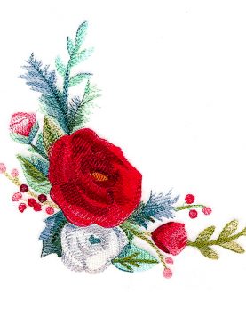 Рождественский цветок Акварелью