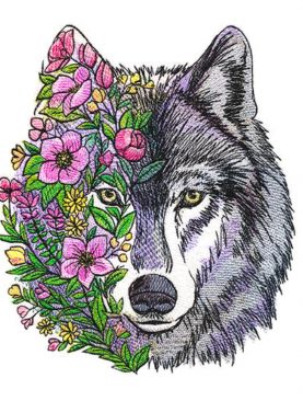 Волк в цветах