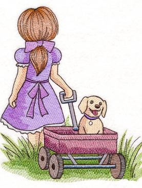 Прогулки в повозке со щенком-Ностальгия по детству